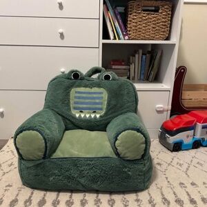 Green Plush Crocodile Toddler Soft Chair